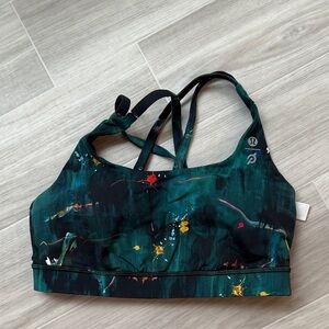 Lululemon Athletica Teal and Black Sports Bra